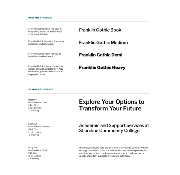 Print Typography Guidelines